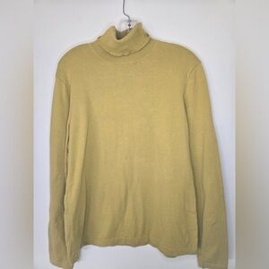 Jones New York Signature | Mustard Yellow Turtleneck Sweater | Size L Soft Knit